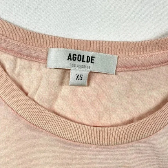 AGOLDE	NWT Linda Boxy Crewneck T-Shirt Short Sleeve Dip Dye Size XS - Picture 3 of 12